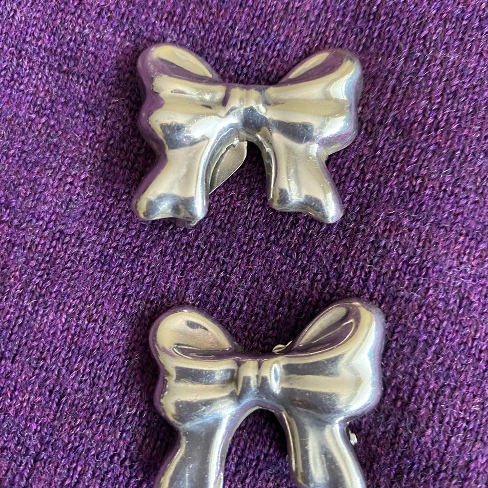 Bow sterling silver mexico clip on